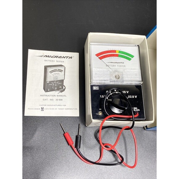 Vintage Micronta Battery Tester 22-030V Original Box/Work Perfectly - Picture 2 of 9